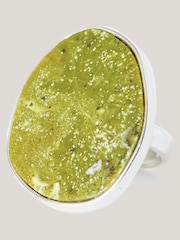 Jigsaw Green Jasper Disc Ring - Image 4 of 4