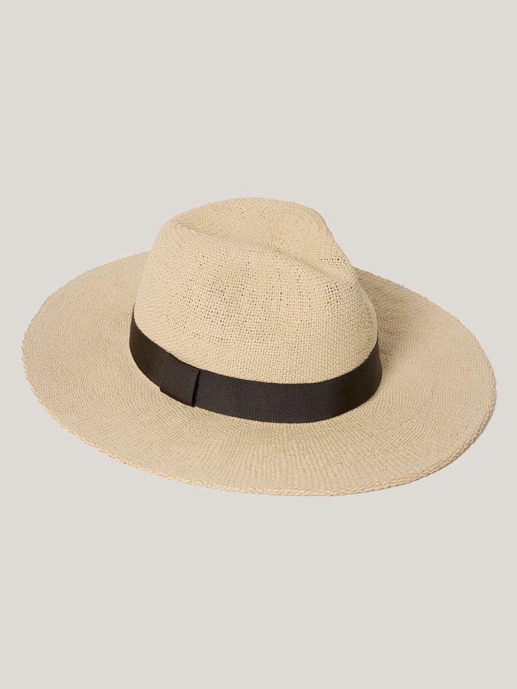 Jigsaw Natural Straw Fedora Hat - Image 1 of 4