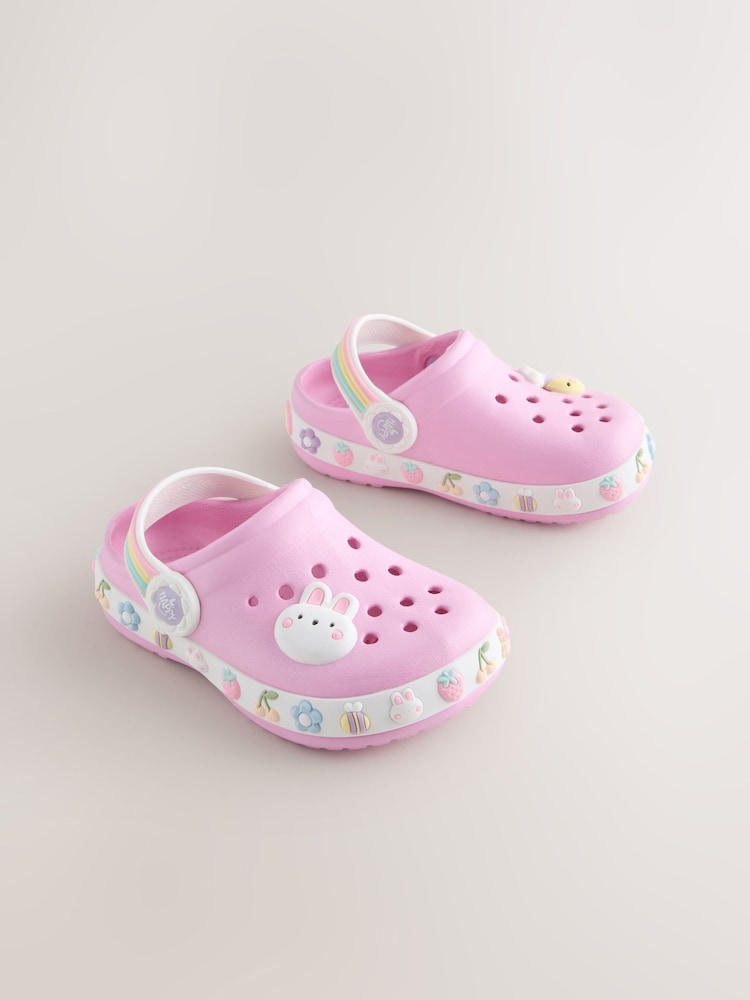 Pink Standard Fit (F) Character Clogs - Image 1 of 6 Pink Standard Fit (F) Character Clogs - Image 1 of 6