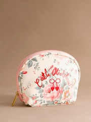 Cath Kidston Cream Hackney Rose Half Moon Pouch - Image 1 of 4