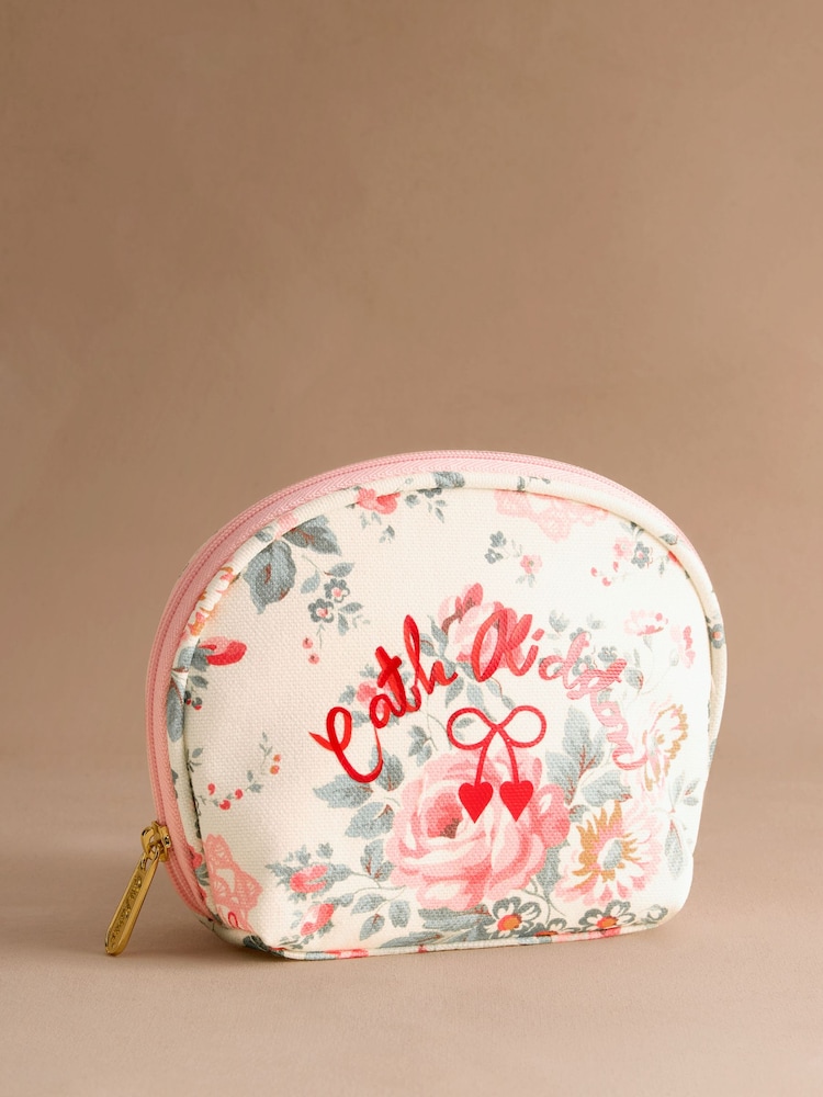 Cath Kidston Cream Hackney Rose Half Moon Pouch - Image 1 of 4