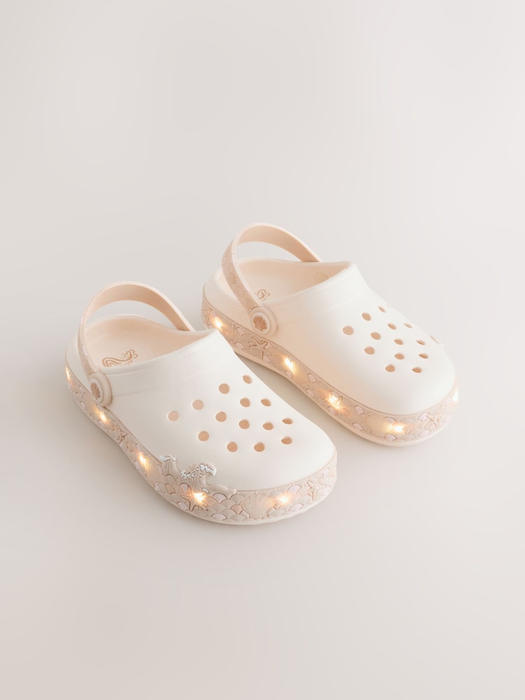Cream Light Up Clogs - Image 1 of 5 Cream Light Up Clogs - Image 1 of 5