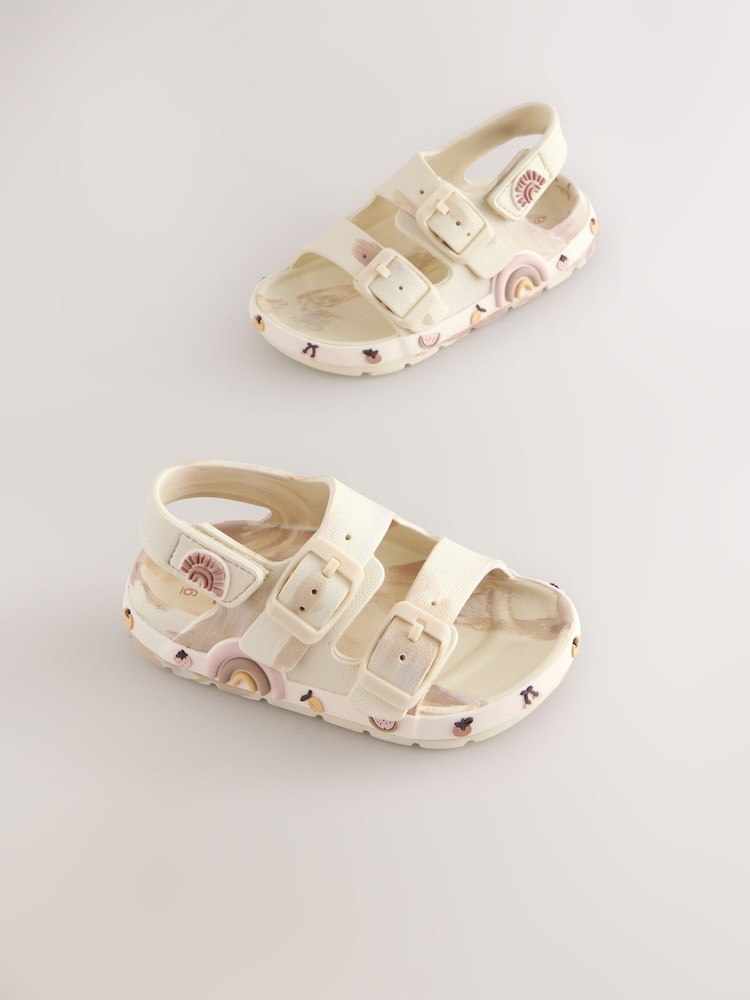 Cream Character Double Buckle Eva Sandals - Image 1 of 5