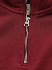 GANT Red Shield Logo Half Zip Sweatshirt - Image 6 of 7