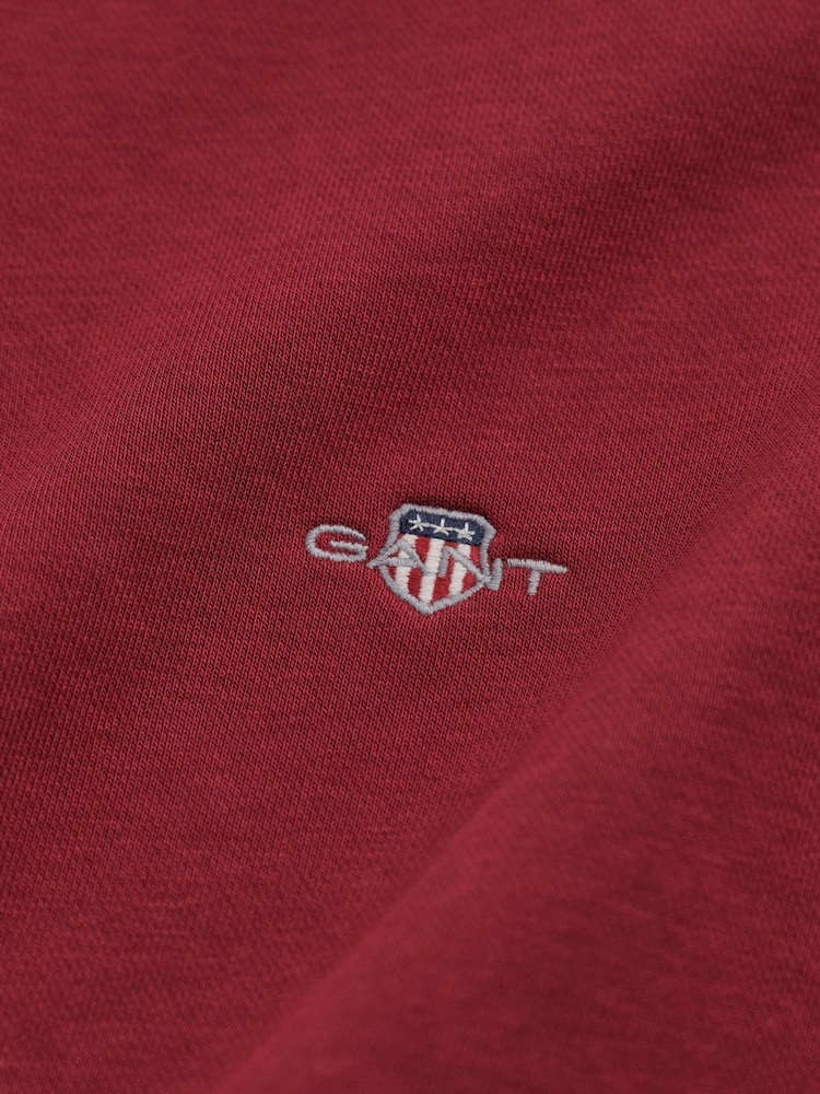 GANT Red Shield Logo Half Zip Sweatshirt - Image 7 of 7