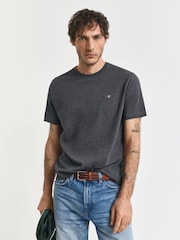 Cinza claro - Camiseta com logotipo do escudo GANT - Imagem 1 de 4