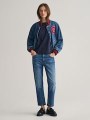 GANT Light Blue Shield Logo Long Sleeve T-Shirt - Image 3 of 5