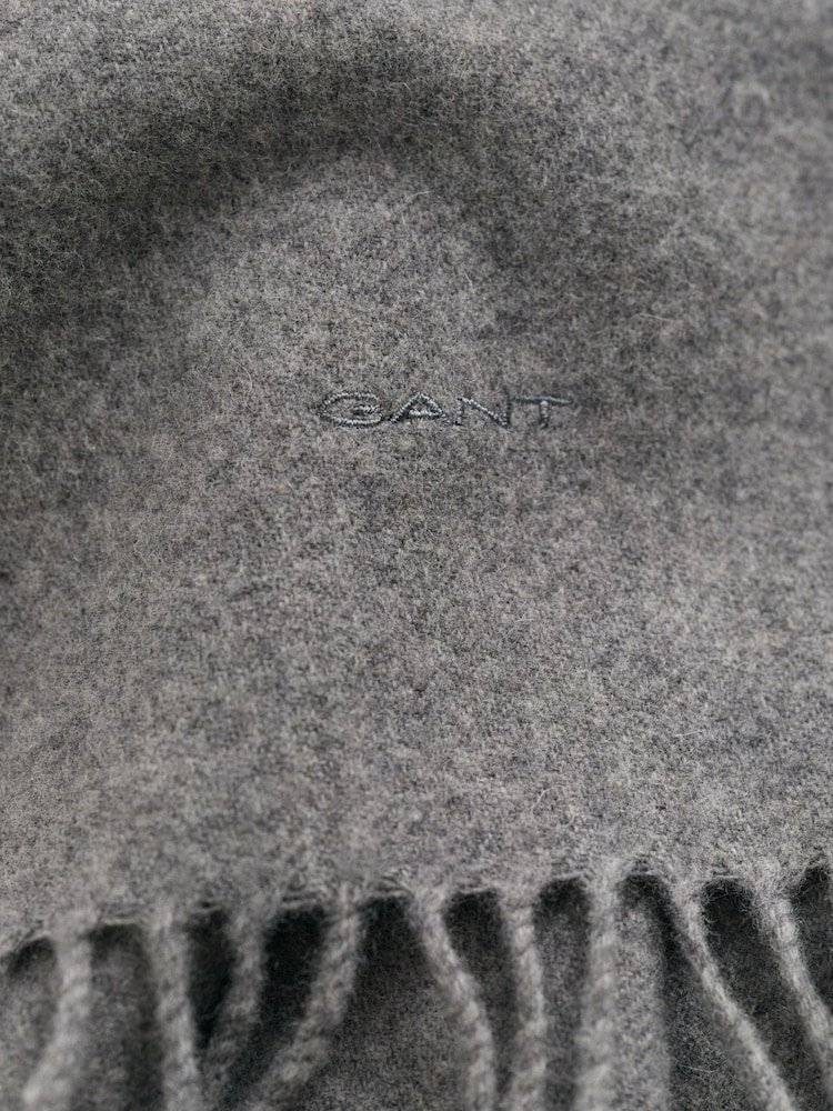 GANT Grey Wool Scarf - Image 3 of 3