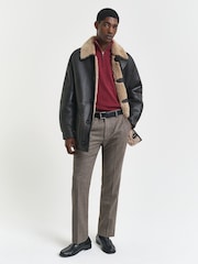 Vermelho - GANT Jumper casual de algodão com zíper em um quarto - Imagem 4 de 5