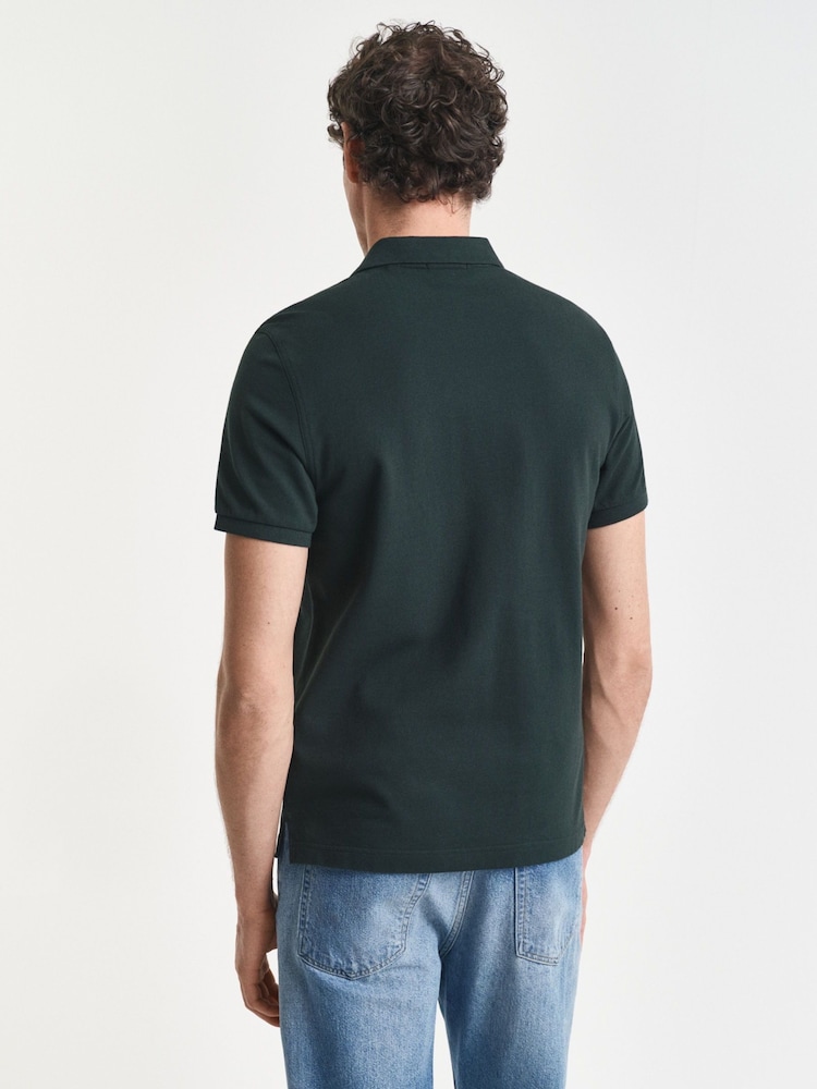 GANT Light Green Regular Shield Polo Shirt - Image 2 of 4 GANT Light Green Regular Shield Polo Shirt - Image 2 of 4