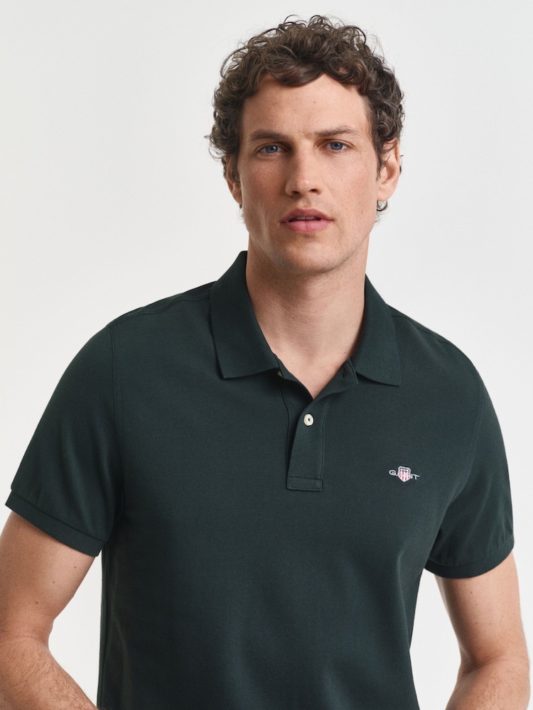 GANT Light Green Regular Shield Polo Shirt - Image 4 of 4 GANT Light Green Regular Shield Polo Shirt - Image 4 of 4