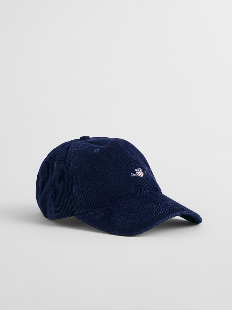 GANT Blue Shield Logo Cord Cap - Image 1 of 3