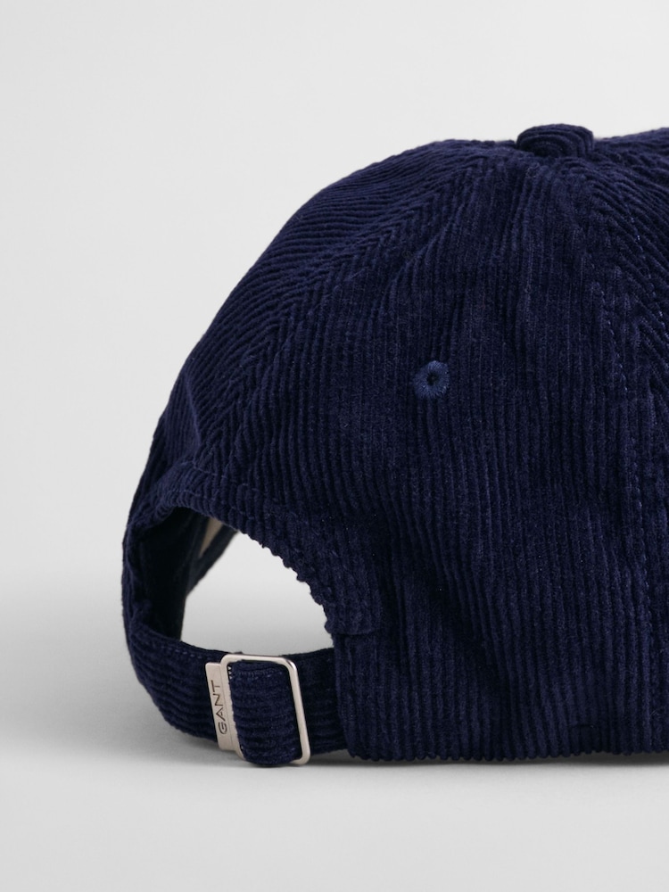 GANT Blue Shield Logo Cord Cap - Image 2 of 3