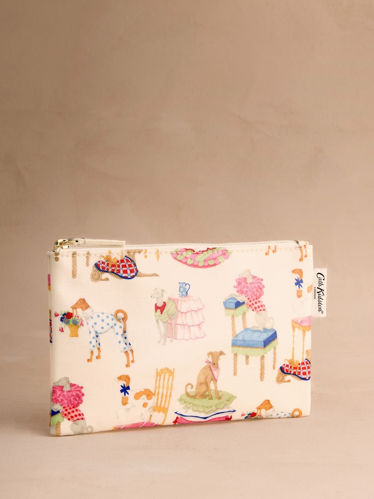 Cath Kidston Pink Fancy Dog Print Zipped Purse - Image 1 of 3