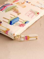 Cath Kidston Pink Fancy Dog Print Zipped Purse - Image 3 of 3