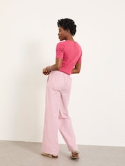 FatFace Lola Pink Stripe Boyfriend Pyjama Bottom - Image 4 of 6