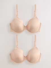 Almond Nude Full Cup A-E Smoothing Ultimate Comfort Bras 2 Pack - Image 1 of 4