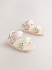 Multi Pastel Stripe Trekker Sandals - Image 1 of 5