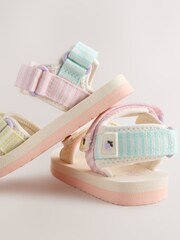 Multi Pastel Stripe Trekker Sandals - Image 4 of 5
