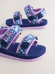 Navy Floral Trekker Sandals - Image 3 of 5