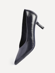 Linzi Blue Bellamy V-Shaped Closed Toe Court Heels - Image 5 of 5