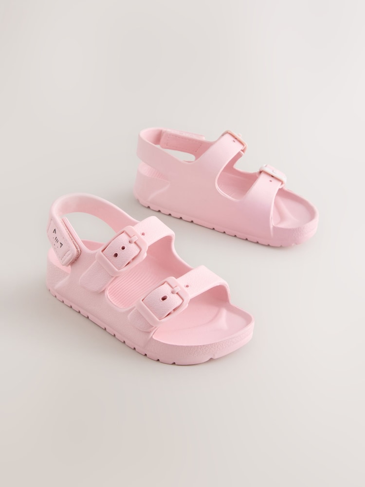 Pink Double Buckle Eva Sandals - Image 1 of 5 Pink Double Buckle Eva Sandals - Image 1 of 5