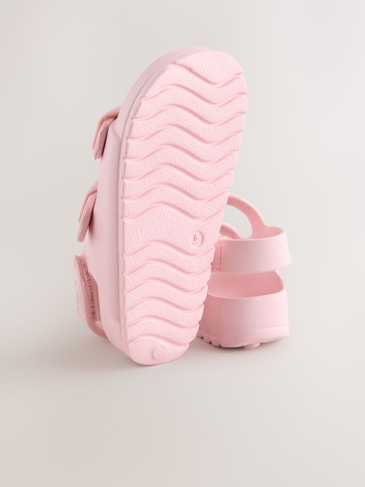 Pink Double Buckle Eva Sandals - Image 5 of 5 Pink Double Buckle Eva Sandals - Image 5 of 5