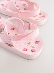 Roz căpșună - Flip Flops With Back Strap - Imaginea 3 din 5