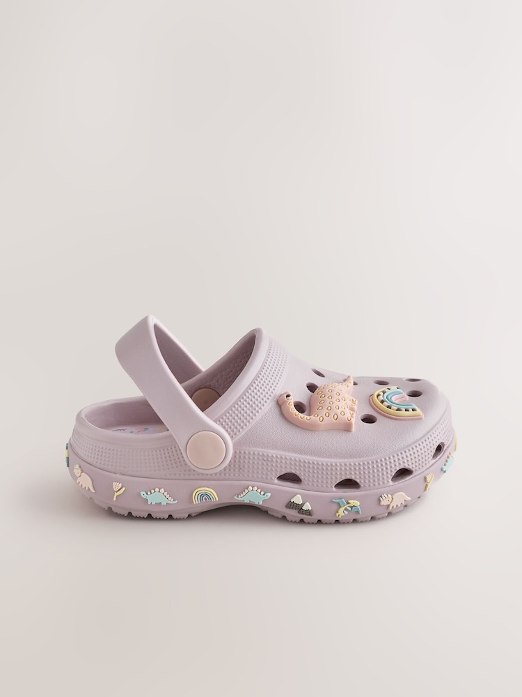 أرجواني ديناصور - خف بنعل سميك عليه رسم شكل شخصية - صورة 2 من 5