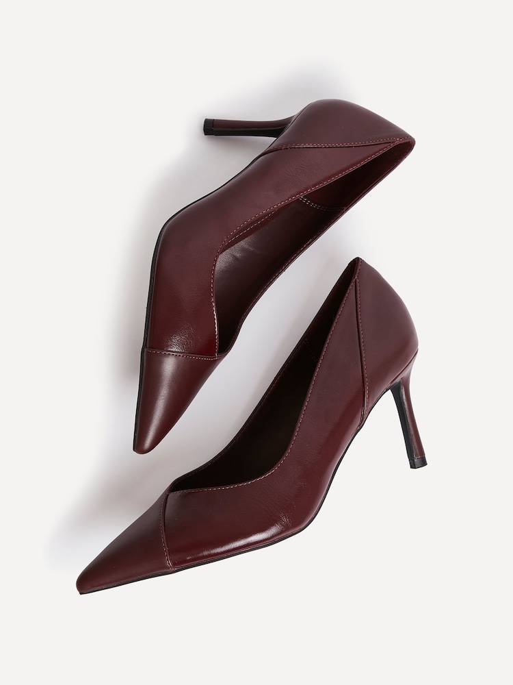 Linzi Red Gaia Two Tone Court Heels - Image 5 of 5