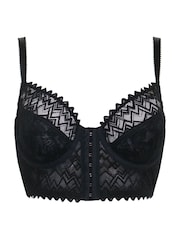 Pour Moi Black Mixology Front Fastening Longline Bra - Image 3 of 4