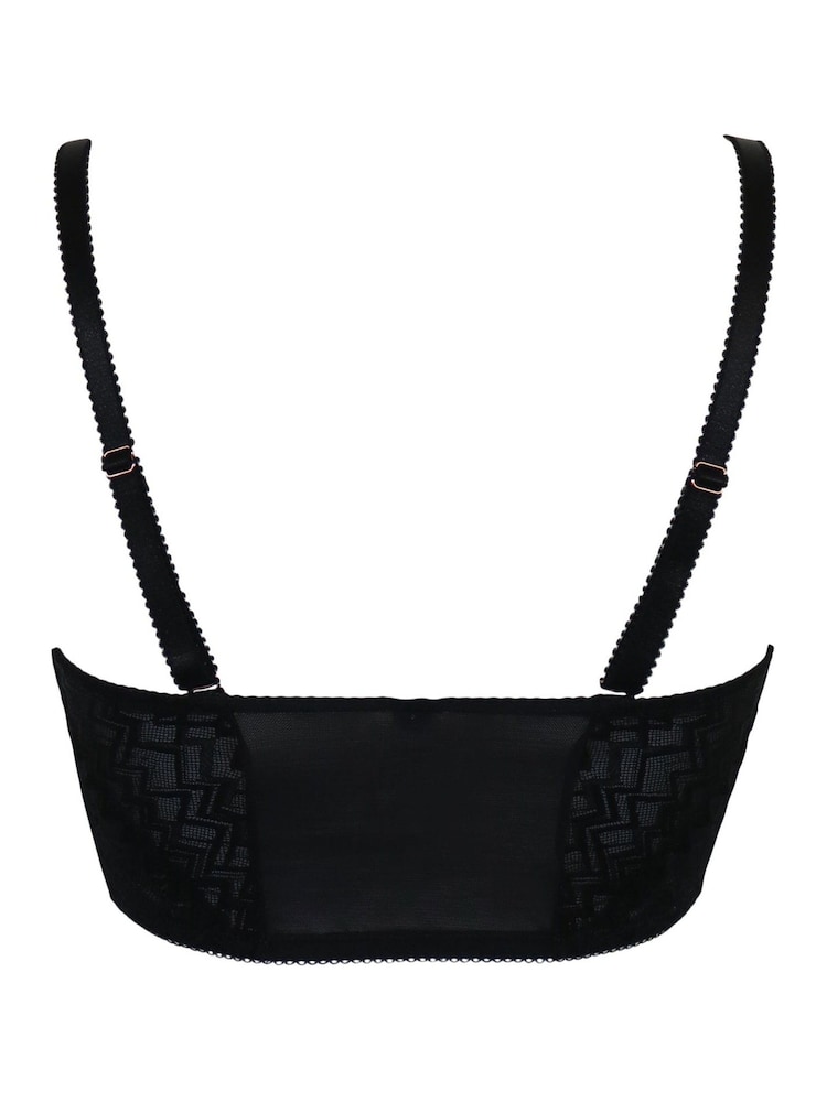 Pour Moi Black Mixology Front Fastening Longline Bra - Image 4 of 4 Pour Moi Black Mixology Front Fastening Longline Bra - Image 4 of 4