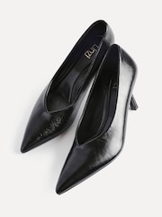 Linzi Black Bellamy V-Shaped Closed Toe Court Heels - Image 5 of 5