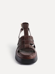 Linzi Brown Vault Strappy Flatform Sandals - Image 4 of 6