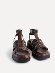 Linzi Brown Vault Strappy Flatform Sandals - Image 5 of 6