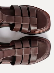 Linzi Brown Vault Strappy Flatform Sandals - Image 6 of 6