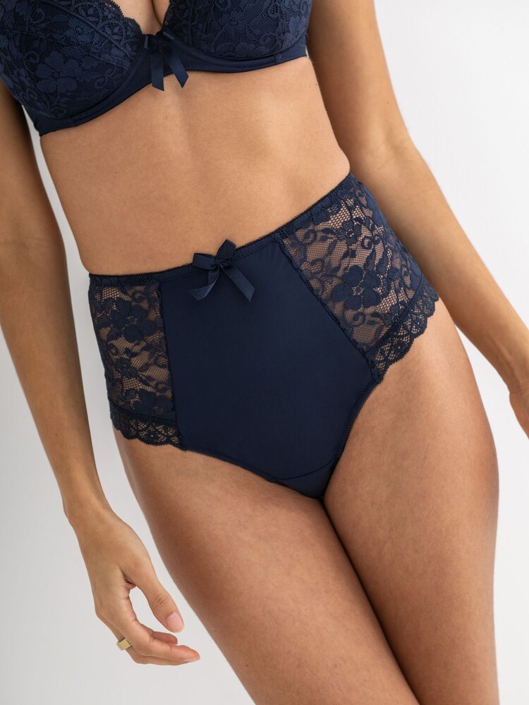 Pour Moi Dark Blue High Waist Rebel Deep Knickers - Image 2 of 4