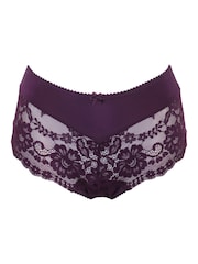 Pour Moi Purple Brief Fleur Cheeky V-Shaped Knickers - Image 3 of 8