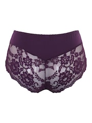 Pour Moi Purple Brief Fleur Cheeky V-Shaped Knickers - Image 4 of 8