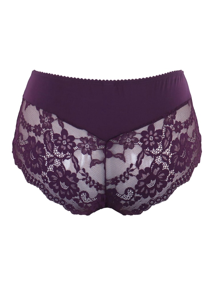 أرجواني - Pour Moi Fleur Cheeky V-Shaped Knickers - صورة 4 من 4