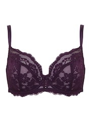 Pour Moi Purple Non Padded Underwired Fleur Balconette Bra - Image 3 of 4