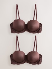 Chocolate Nude A-E Light Pad Strapless Multiway Bras 2 Pack - Image 1 of 4