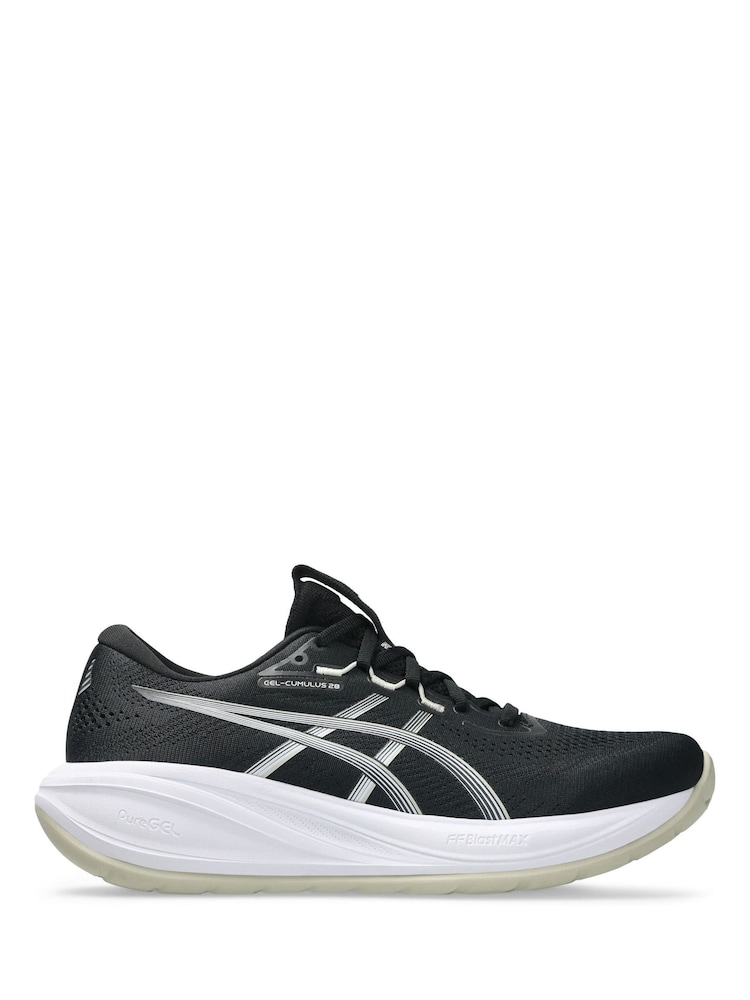 ASICS Black/White Gel Cumulus 28 Running Trainers - Image 1 of 8