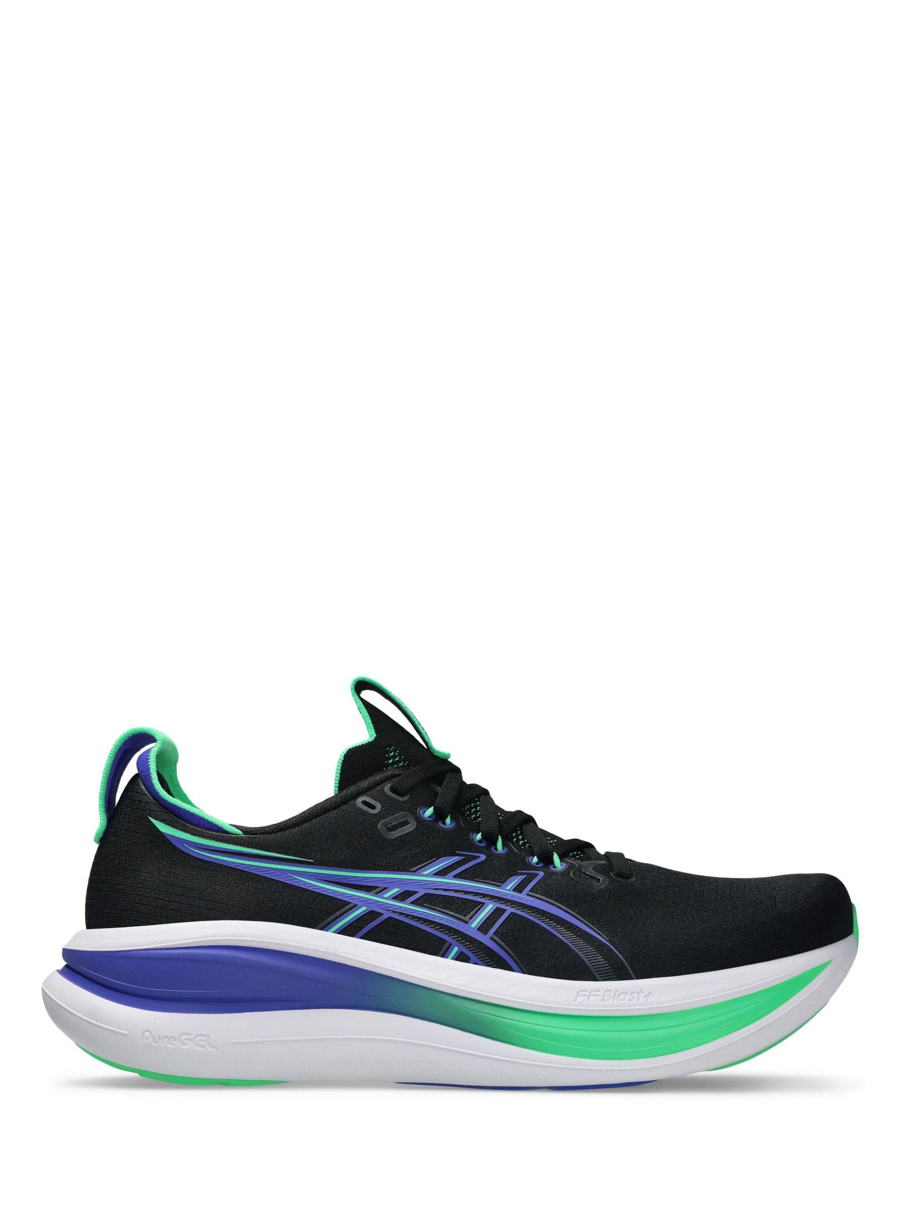 Asics Men's Black/Purple Gel Nimbus 28 Running Trainers - Image 1