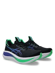 ASICS Gel Nimbus 28 Running Black/Purple Trainers - Image 5 of 8
