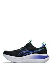ASICS Gel Nimbus 28 Running Black/Purple Trainers - Image 7 of 8