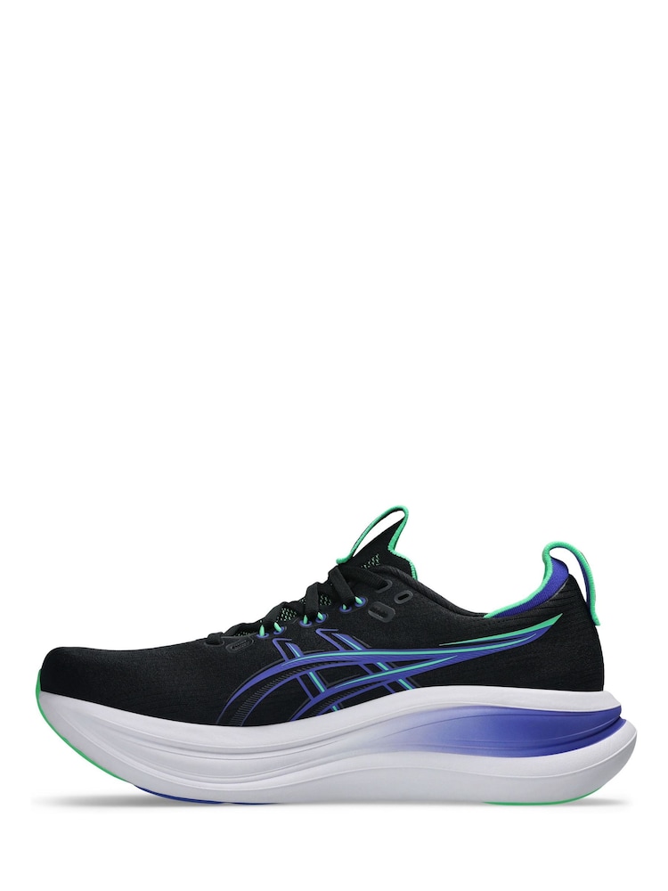 ASICS Gel Nimbus 28 Running Black/Purple Trainers - Image 8 of 8