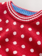 Red Polka Dot Sleeveless Knitted Tank With Wool - Image 2 of 3