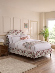 Nina Campbell Solana Red Lowndes Upholstered Bed Frame - Image 1 of 5