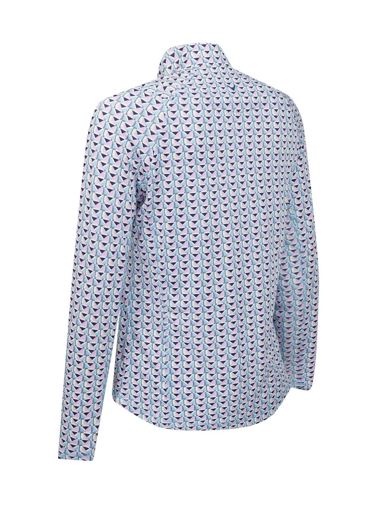 Callaway Apparel Grey Chev Geo Sun Protection Top - Image 6 of 6